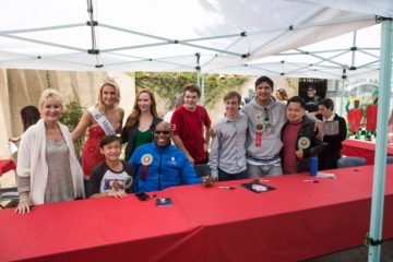 Celebs at signing table at Garden Grove Strawberry Festival