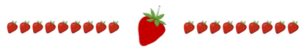 Strawberries design graphical element