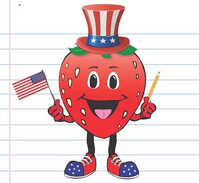 Strawberry Festival writing contest graphic
